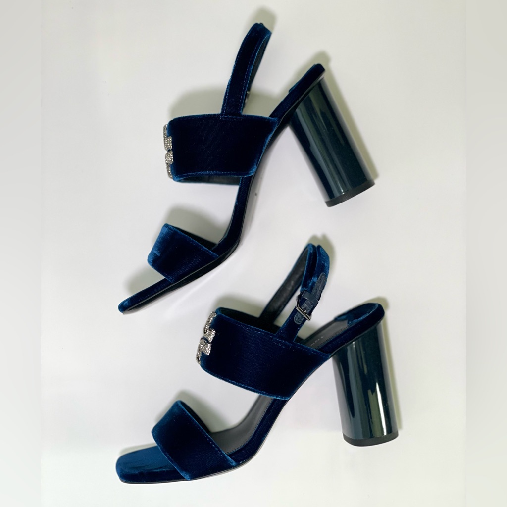 Tory Burch Eleanor Pave Slingback Sandal Blue